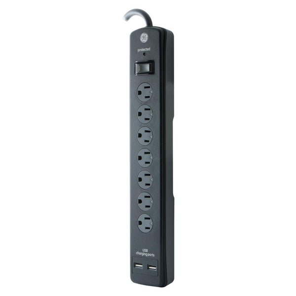 GE Pro 7-Outlet Surge Protector, 3' Cord