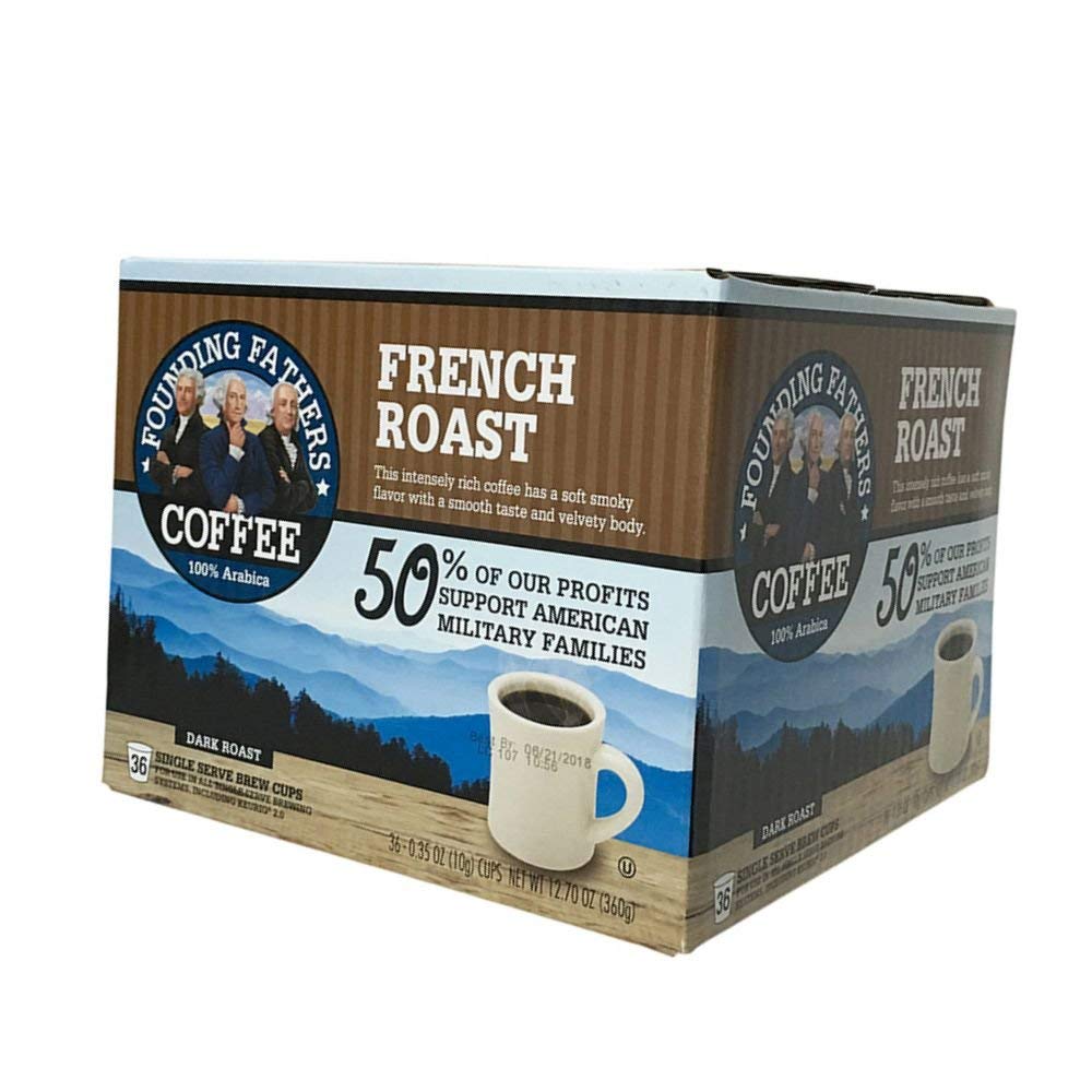 Founding Fathers Coffee French Roast Dark Roast - 36 Count