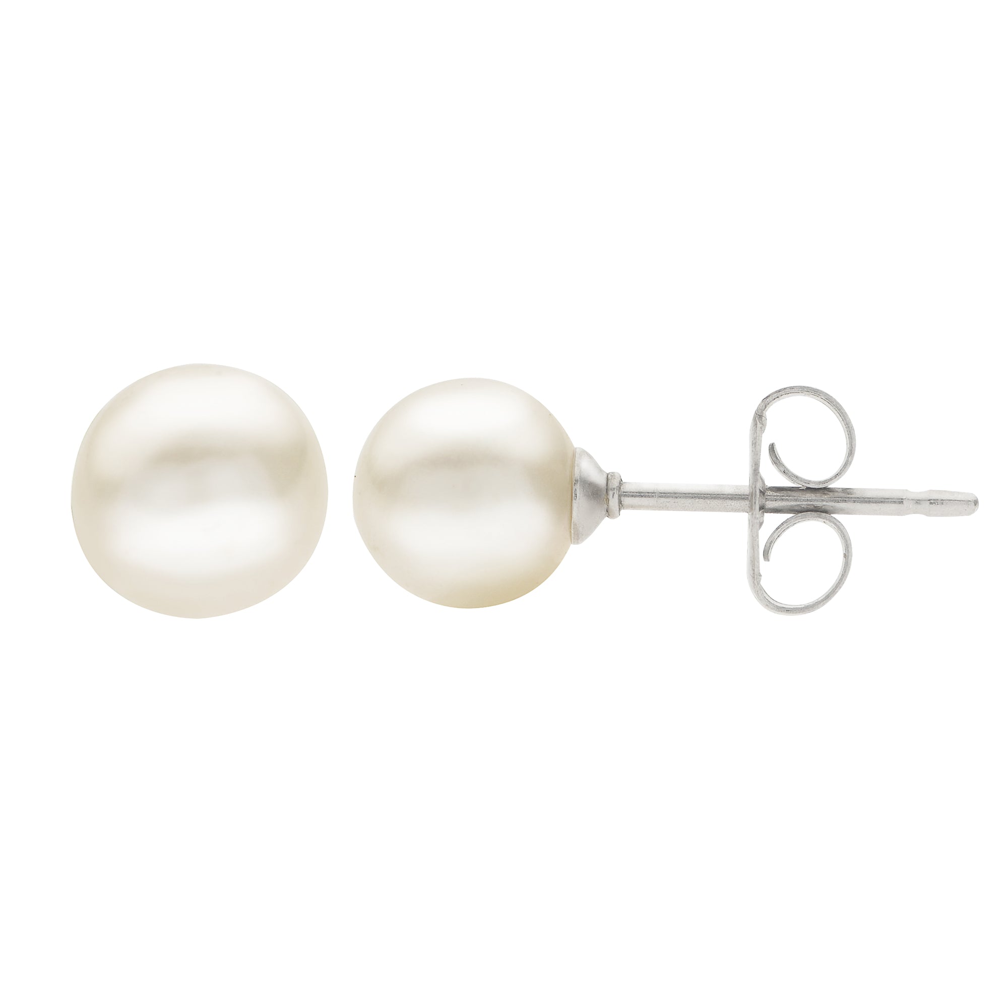Imperial Pearls Fine Quality Freshwater Cultured Pearl Stud Earrings - Sterling Silver - 7-7.5MM