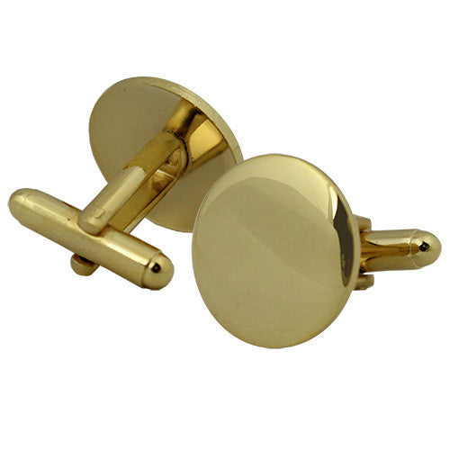 Vanguard Cuff Links Gold Convex