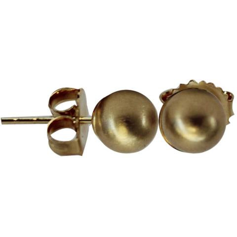 Vanguard Earrings - 14KT Satin Gold Ball (6330020)