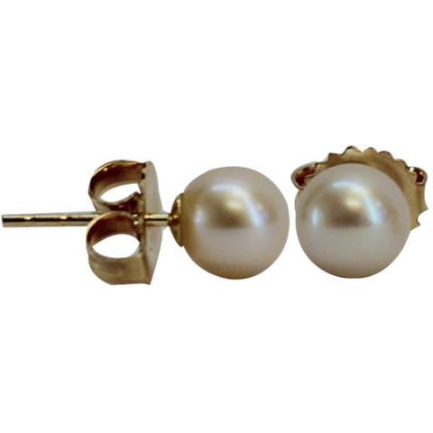 Vanguard Earrings Pearl 6mm Ball With 14k Posts