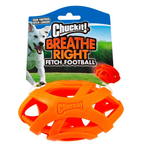 Chuckit! Breathe Right Fetch Football Dog Toy