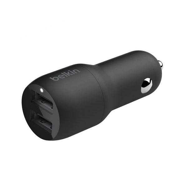 belkin Boost Charge Dual USB-A Car Charger + USB-A to USB-C Cable - 24W