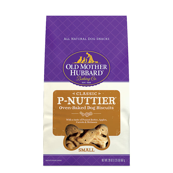 Old Mother Hubbard Crunchy Classic P-Nuttier Natural Dog Treats - Small - 20 oz. Bag