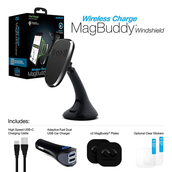 Naztech MagBuddy Wireless Charge Windshield Phone Mount