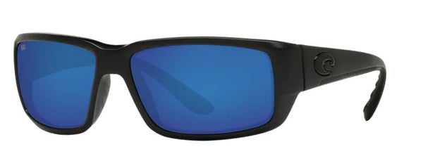 Costa Del Mar Mens Fantail Blackout Frame - Blue Mirror 580 Glass Lens - Polarized Sunglasses