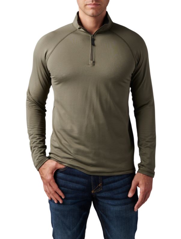 5.11 Mens Stratos 1/4 Zip Long Sleeve Shirt