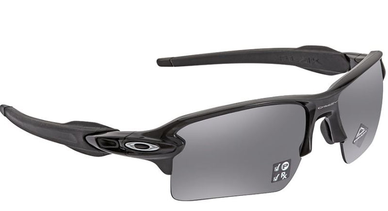 Oakley Mens Flak 2.0 XL Polished Black Frame - Prizm Black Lens - Polarized Sunglasses