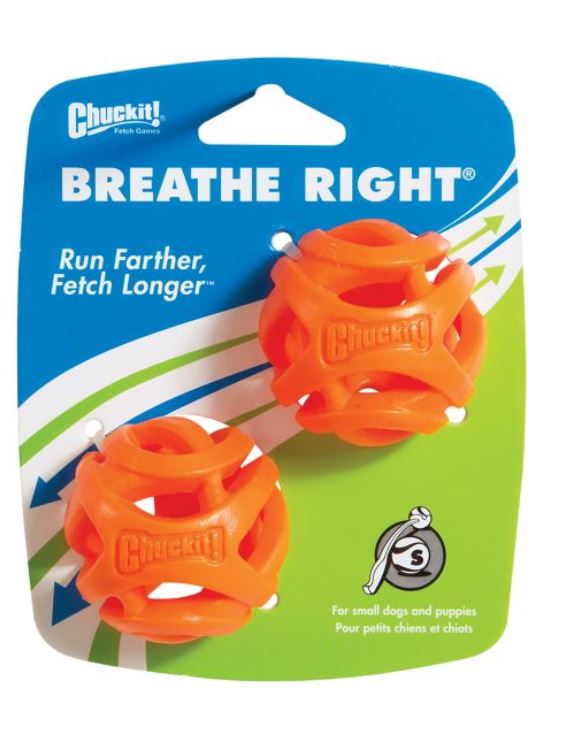 Chuckit! Breathe Right Fetch Ball - Size Small - 2 Pack