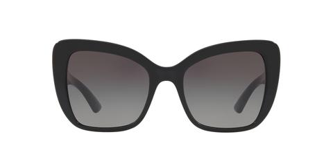 Dolce & Gabbana Butterfly Square Black Frame - Gray Gradient Lens - Non Polarized Sunglasses