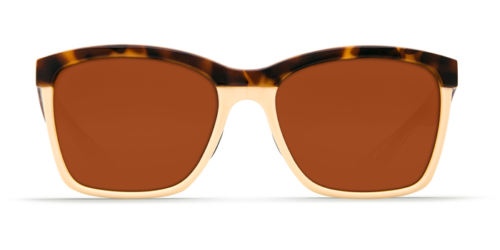 Costa Del Mar Womens Anaa Shiny Retro Tort/Cream/Mint Frame - Copper 580 Plastic Lens - Polarized Sunglasses