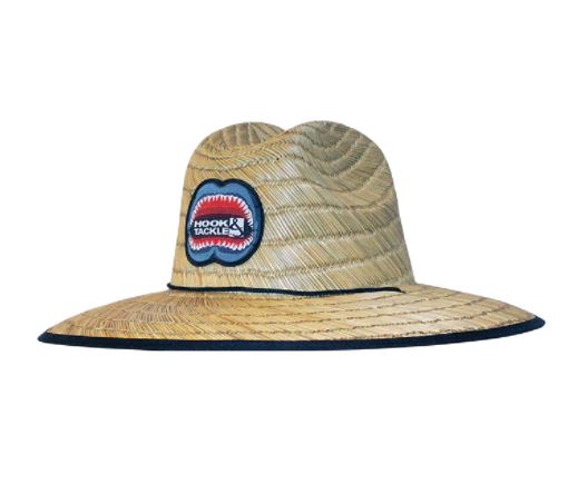 Hook & Tackle Mens Jaws Lifeguard Stretch Fit Premium Straw Fishing Hat