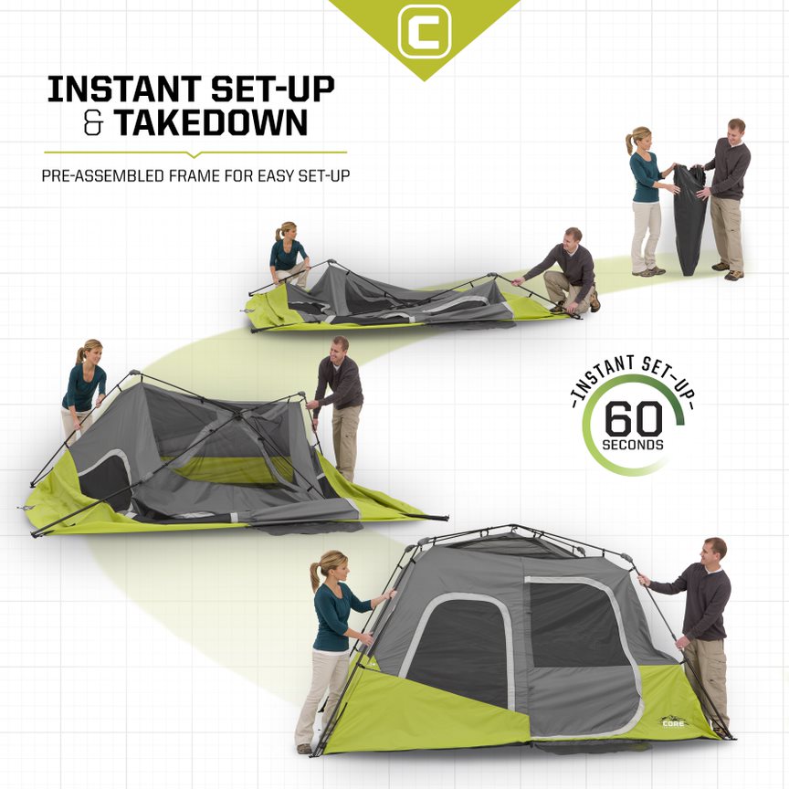 Core 6P Instant Cabin Tent