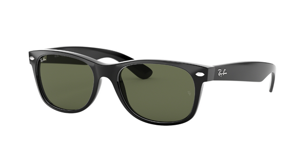 Ray-Ban New Wayfarer Polarized Sunglasses - Black/G-15 Green