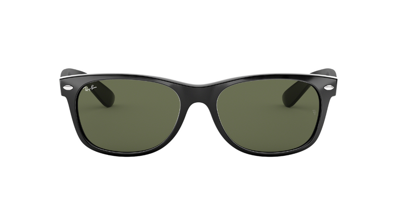 Ray-Ban New Wayfarer Polarized Sunglasses - Black/Green