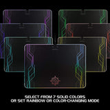 Enhance LED Gaming 7 Light Up Modes Hard Mouse Pad