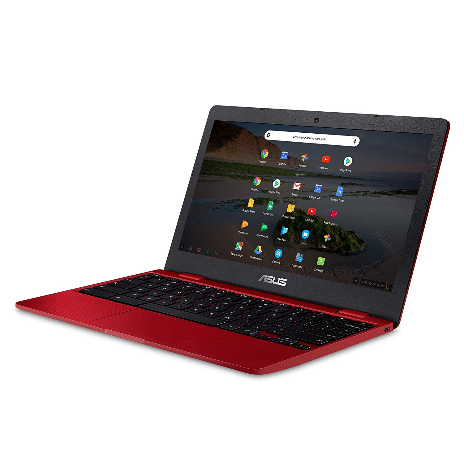 ASUS Red 11.6" Intel Celeron 4GB Memory 32GB eMMC Flash Memory Chromebook C223NA-DH02-RD