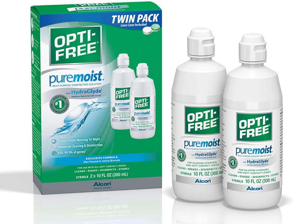 Opti-Free Puremoist Multi-Purpose Contact Lens Disinfecting Solution - 2 Pack - 10 oz.