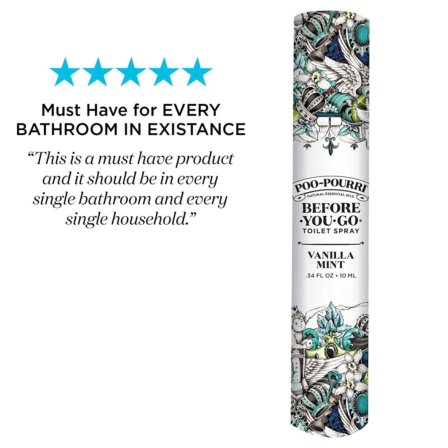 Poo~Pourri Before-You-Go Vanilla Mint Scent Toilet Spray - 0.34 oz.