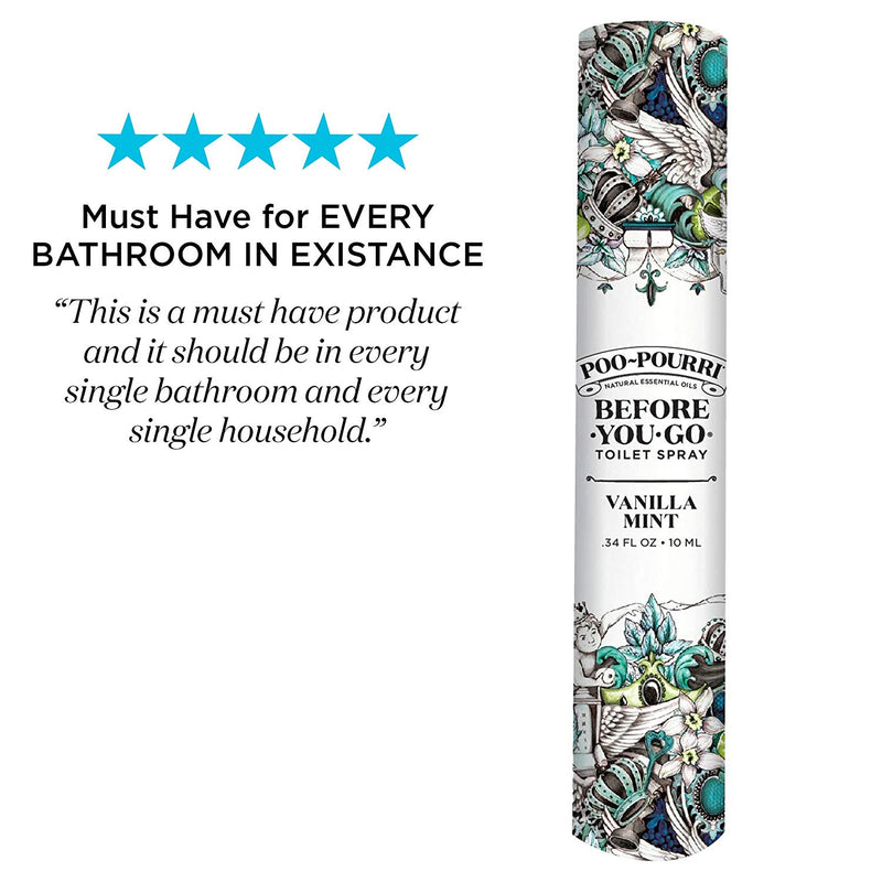 Poo~Pourri Before-You-Go Vanilla Mint Scent Toilet Spray - 0.34 oz.