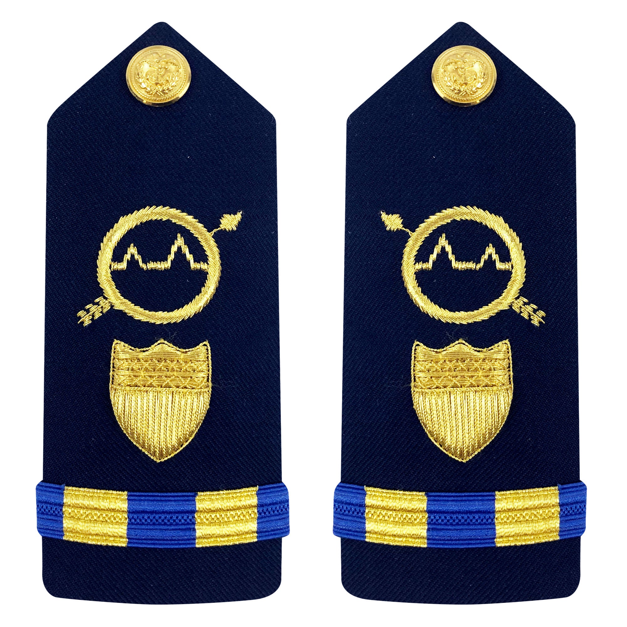 Vanguard Coast Guard Warrant Officer 2 Male Hard Shoulder Board: Operations Systems