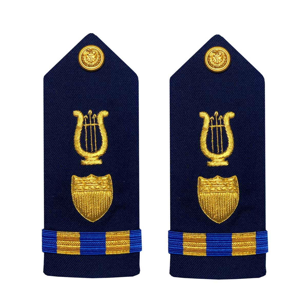 Vanguard Coast Guard Warrant Officer 2 Male Hard Shoulder Board: Bandmaster