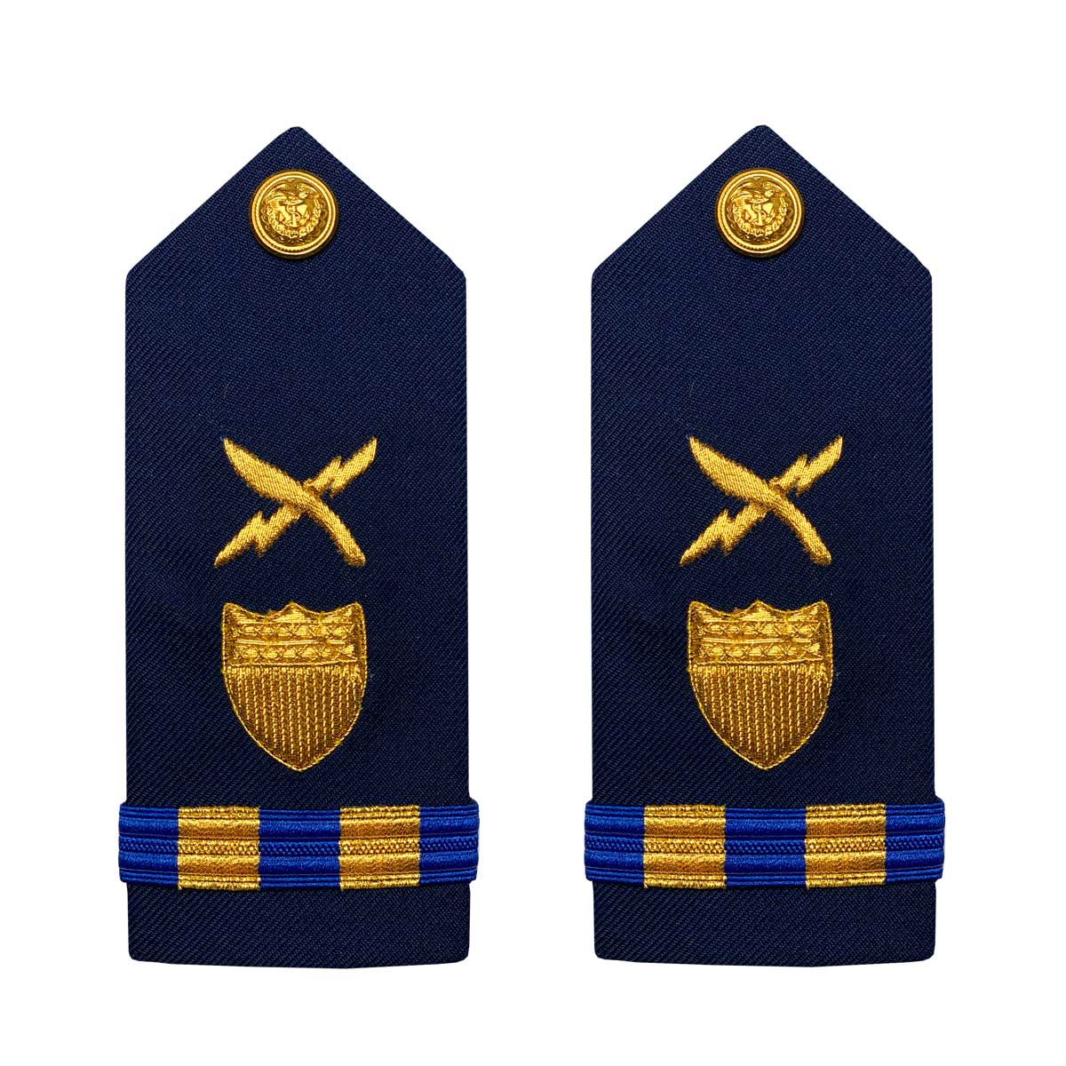 Vanguard Coast Guard Warrant Officer 2 Male Hard Shoulder Board: Intelligence Systems