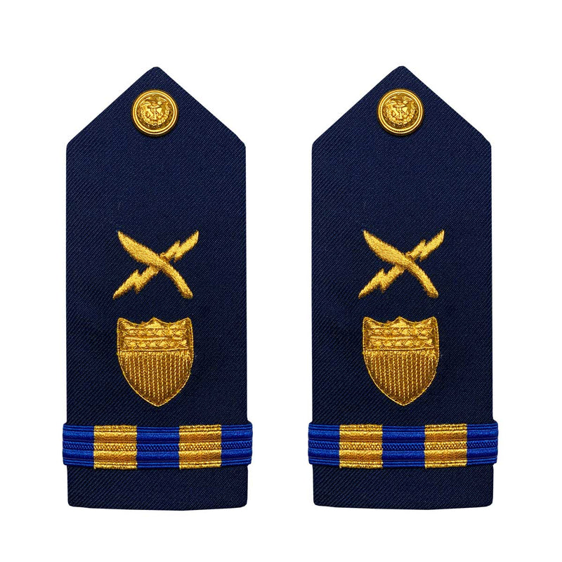 Vanguard Coast Guard Warrant Officer 2 Male Hard Shoulder Board: Intelligence Systems