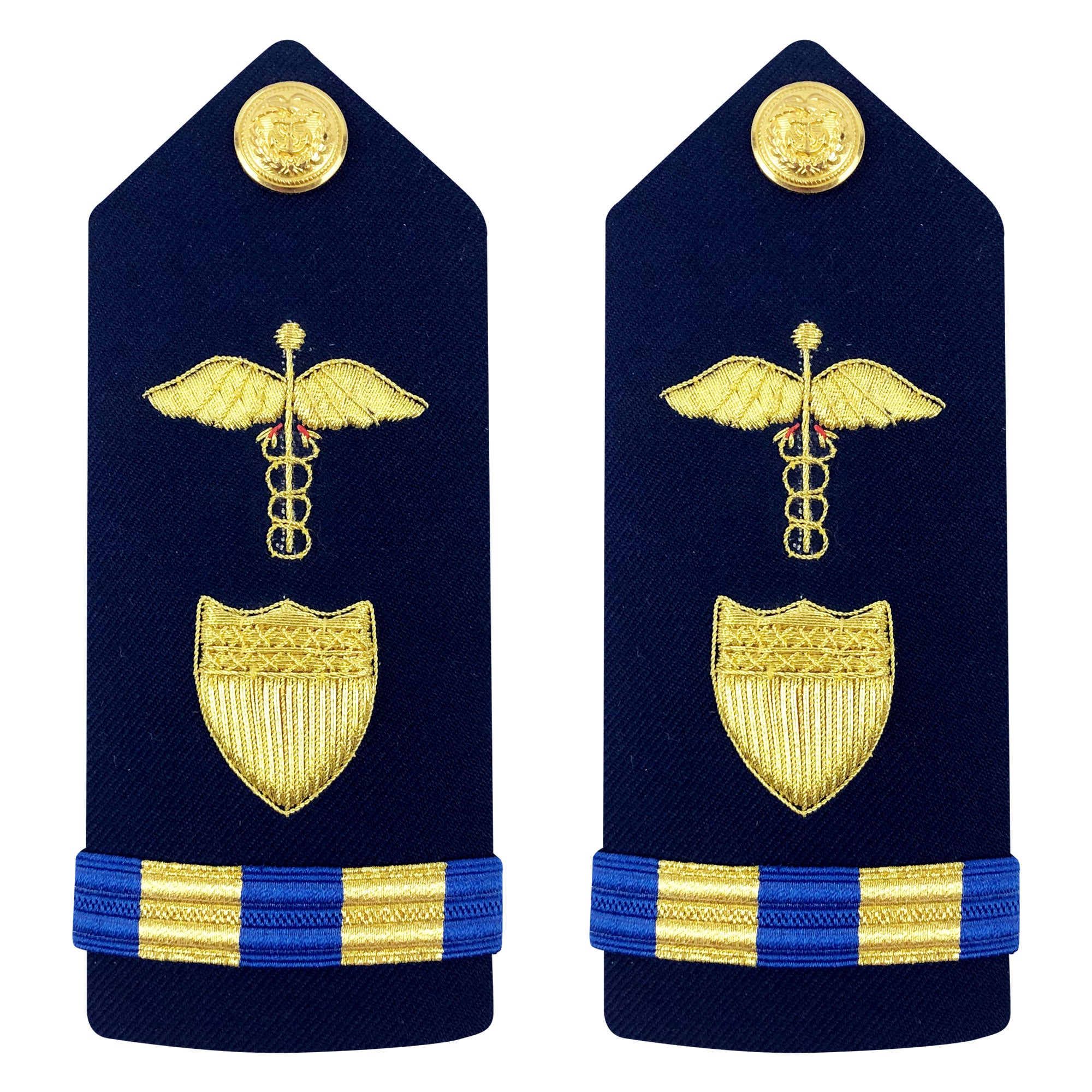 Vanguard Coast Guard Hard Shoulder Board Male: WO-2 Medical Administration