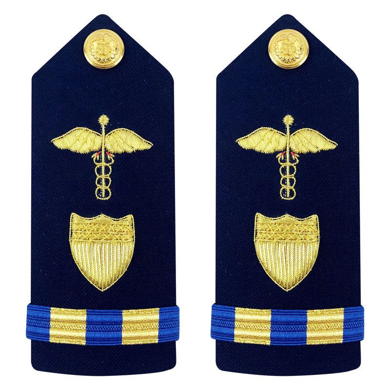 Vanguard Coast Guard Hard Shoulder Board Male: WO-2 Medical Administration
