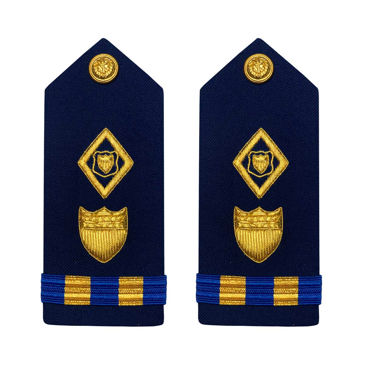 Vanguard Coast Guard Warrant Officer 2 Male Hard Shoulder Board:  Maritime Law Enforcement (MLES)