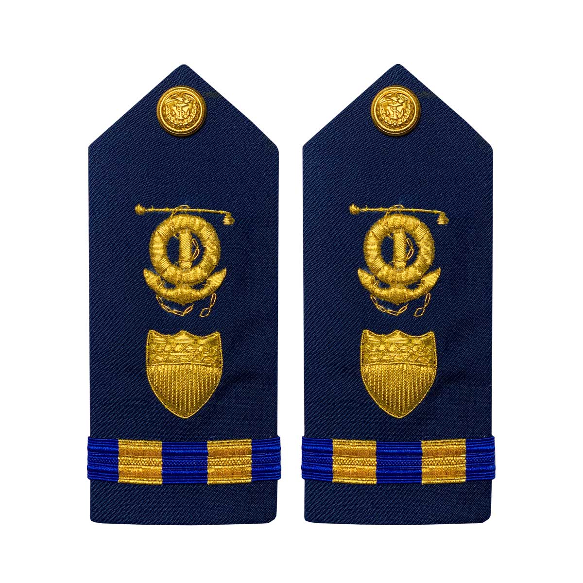 Vanguard Coast Guard Warrant Officer 2 Female Hard Shoulder Board: Marine Safety Specialist Deck (MSSD)