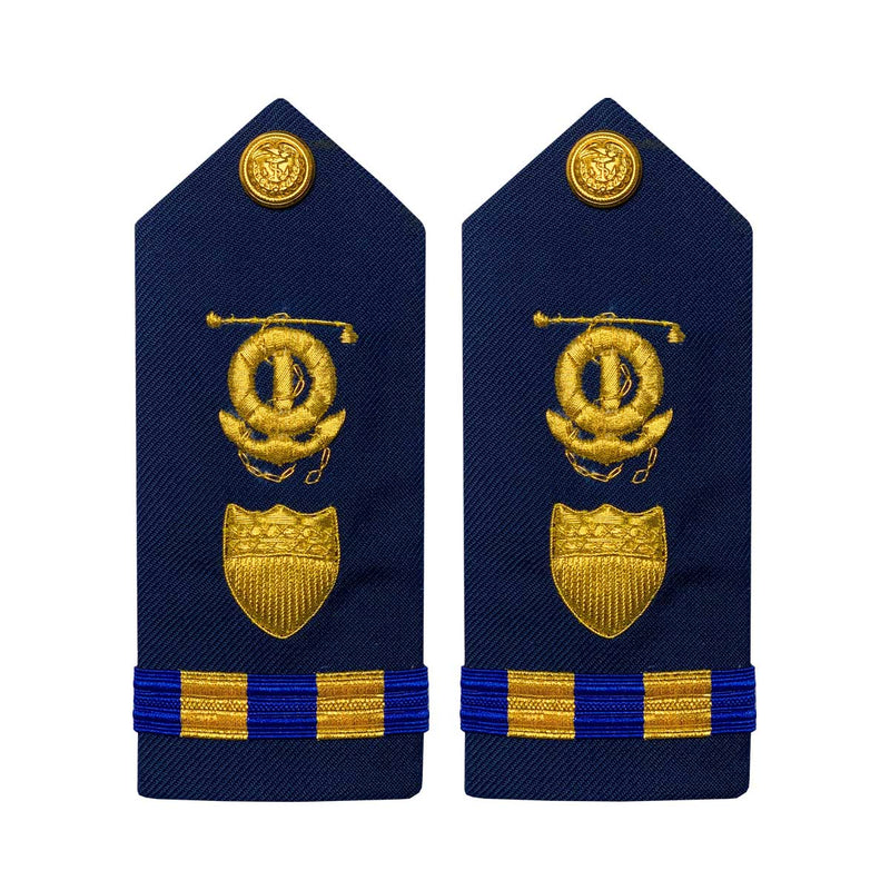 Vanguard Coast Guard Warrant Officer 2 Female Hard Shoulder Board: Marine Safety Specialist Deck (MSSD)