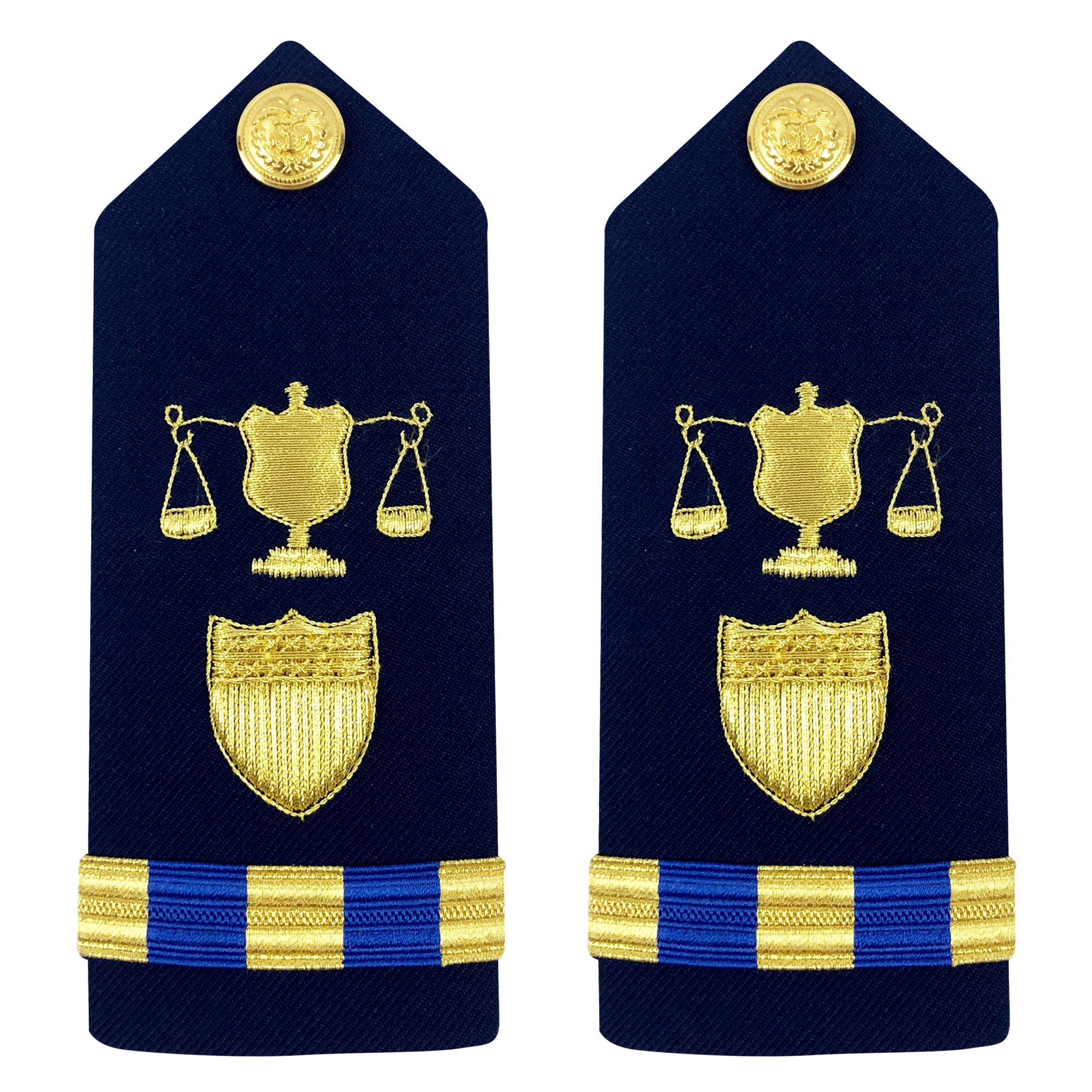 Vanguard Coast Guard Warrant Officer 3 Male Hard Shoulder Board: Investigator