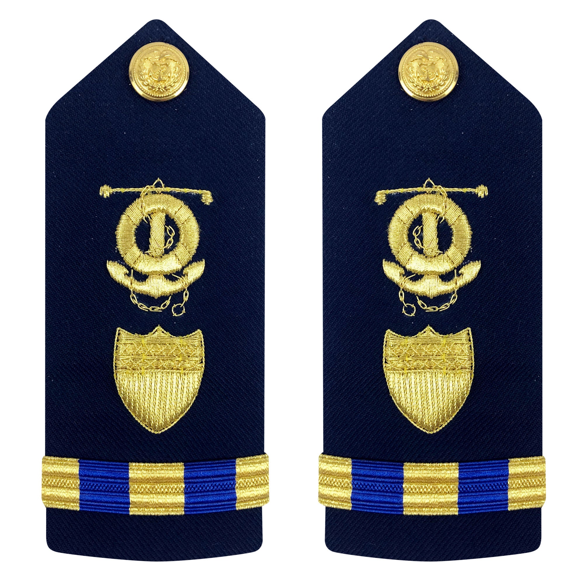 Vanguard Coast Guard Warrant Officer 3 Male Hard Shoulder Board: Marine Safety Specialist Deck (MSSD)