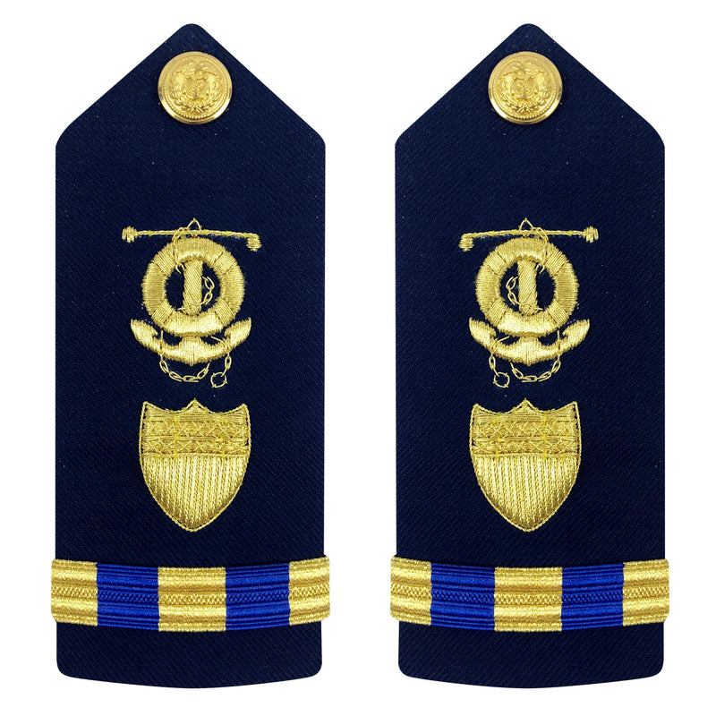 Vanguard Coast Guard Warrant Officer 3 Male Hard Shoulder Board: Marine Safety Specialist Deck (MSSD)
