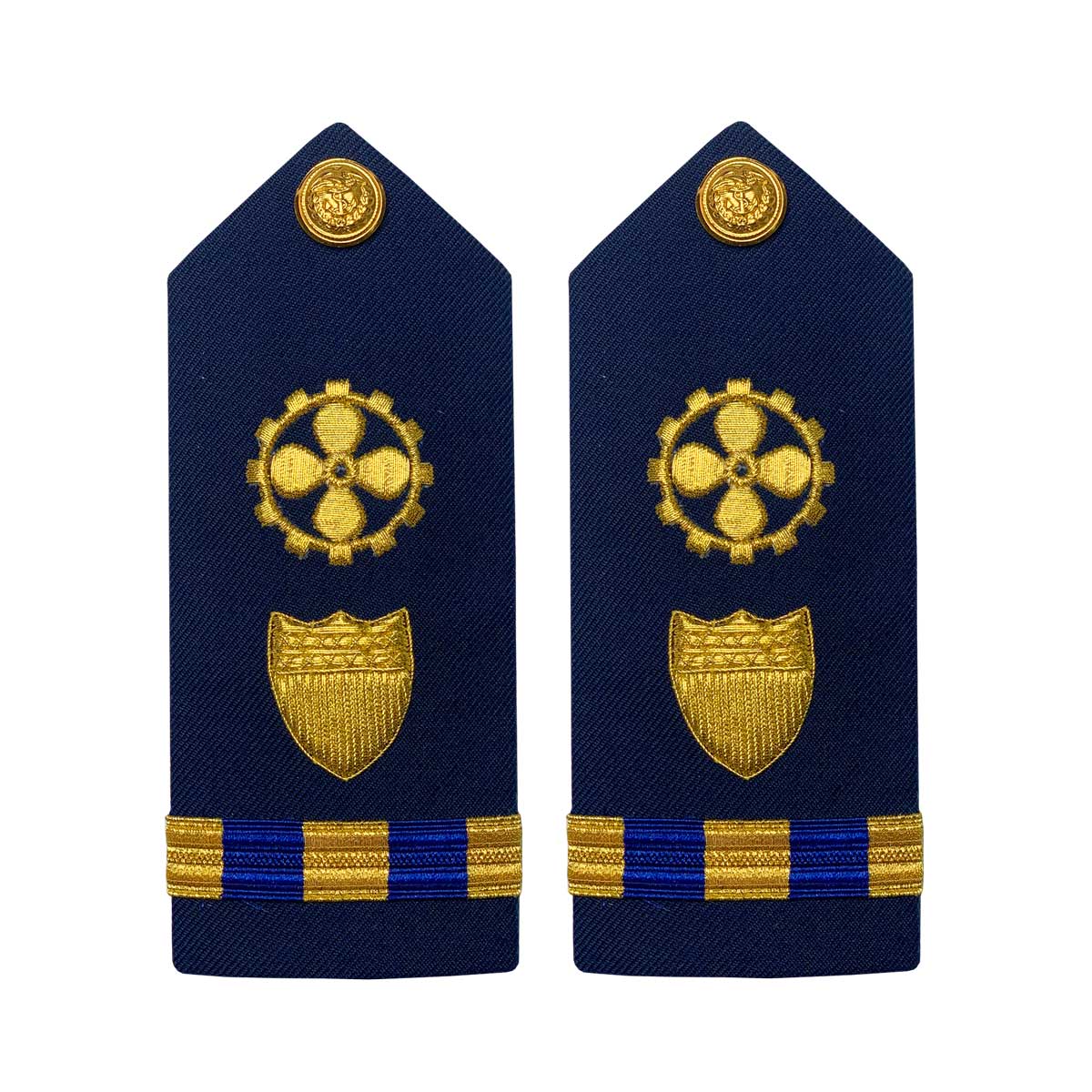 Vanguard Coast Guard Warrant Officer 3 Male Hard Shoulder Board:  Marine Safety Specialist Engineer (MSSE)