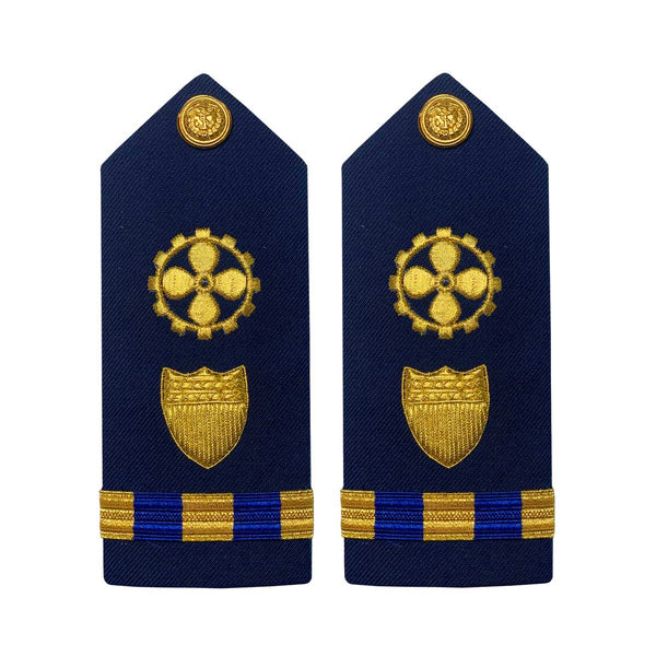 Vanguard Coast Guard Warrant Officer 3 Male Hard Shoulder Board:  Marine Safety Specialist Engineer (MSSE)