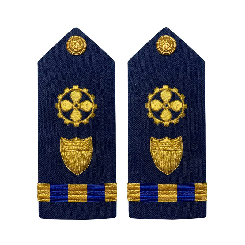 Vanguard Coast Guard Warrant Officer 3 Male Hard Shoulder Board:  Marine Safety Specialist Engineer (MSSE)