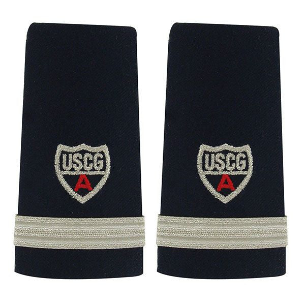 Vanguard Coast Guard Auxiliary Male Shoulder Board: Enhanced FSO -1Stripe & Red "A"