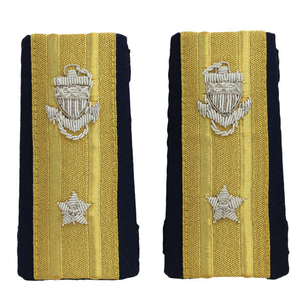 Vanguard CG Enhanced Shoulder Board Male RADM Lower 1 Star