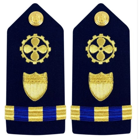 Vanguard Coast Guard Warrant Officer 3 Female Hard Shoulder Board: Marine Safety Engineer