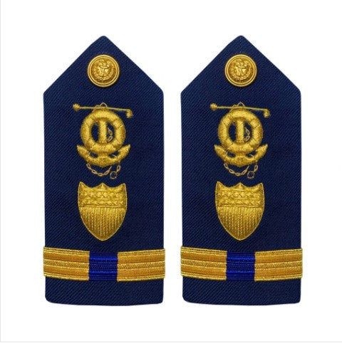 Vanguard Coast Guard Warrant Officer 4 Female Hard Shoulder Board: Marine Safety Specialist Deck