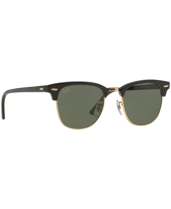 Ray-Ban Clubmaster Non-Polarized Sunglasses - Black/Green