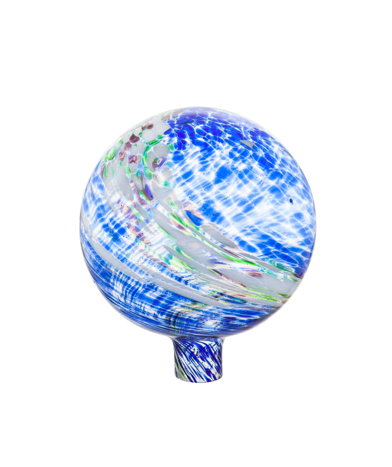 Evergreen 10" Blue and Green Glow in the Dark Glass Gazing Ball