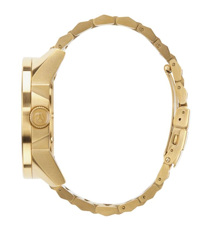 Nixon Mens Corporal Watch - Gold-Tone Stainless Steel Bracelet