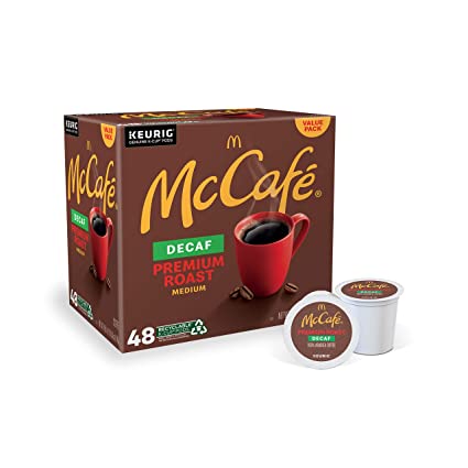 Keurig McCafe Premium Roast Decaf Coffee K-Cup Pods - 48 Count