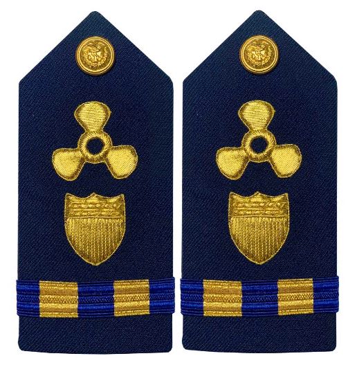 Vanguard Coast Guard Warrant Officer 2 Female Hard Shoulder Board: Naval Engineering