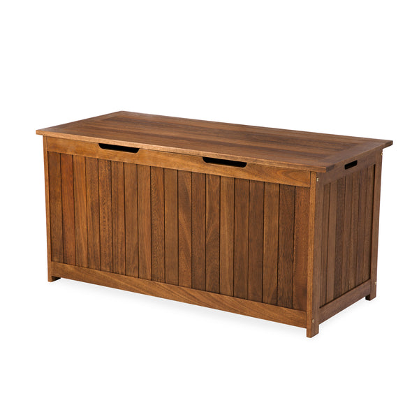 Plow & Hearth Lancaster Outdoor Furniture Collection Eucalyptus Wood Storage Box